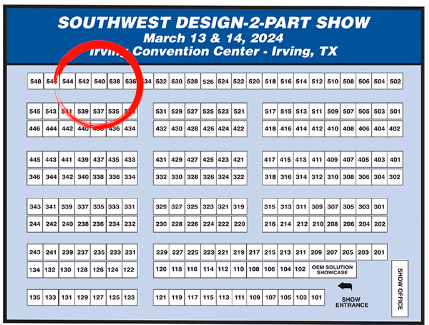 Woodrow Corp will be at Booth 540 for Design-2-Part Irving, TX