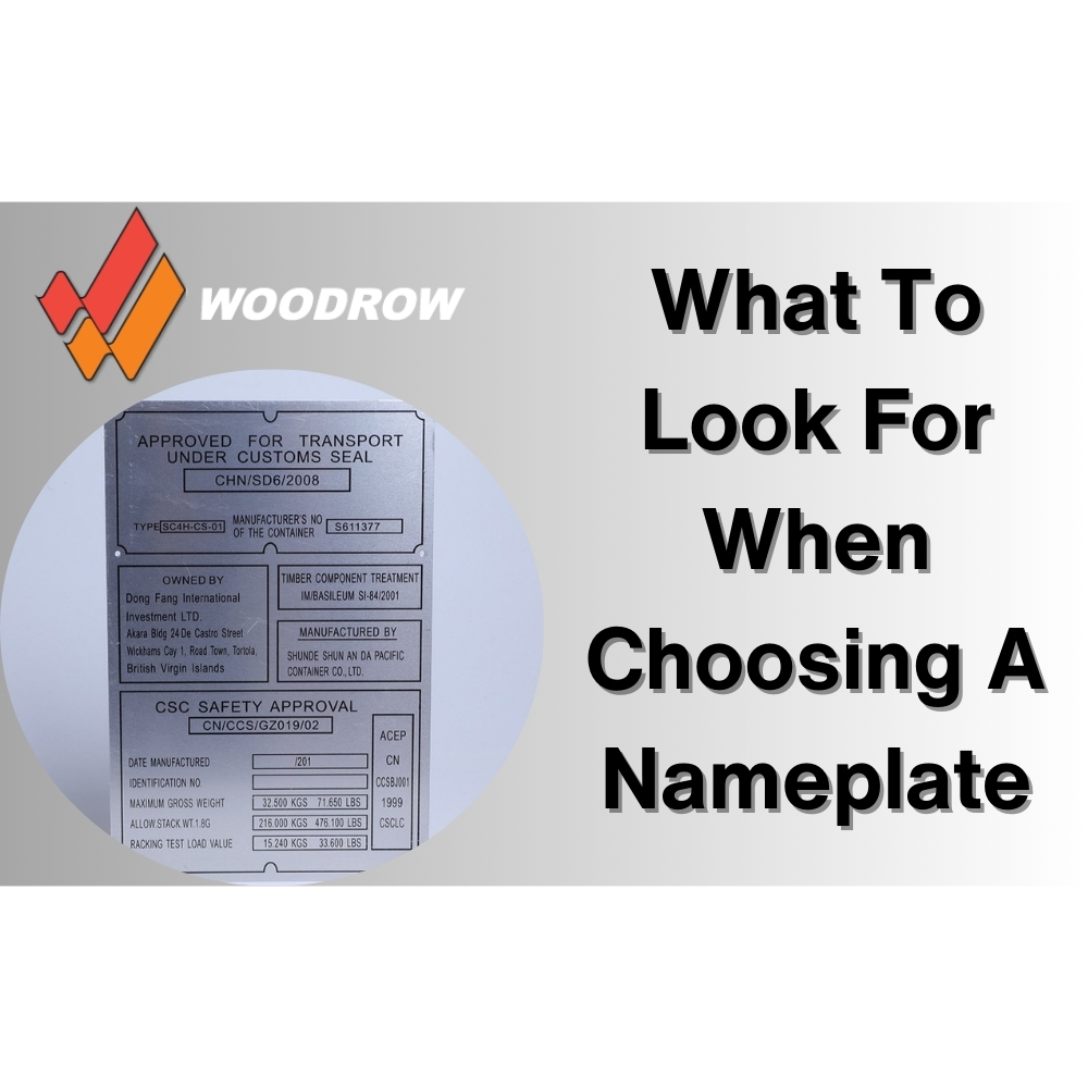 What to Look For When Choosing A Nameplate